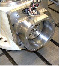 mazak_integrex_milling_spindle_repair_ is mounted on our run-up bench almost ready for testing. Note the back cover is left off for trim balancing.