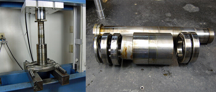 Mazak AJV spindle repair and rebuild_bearing stack removal