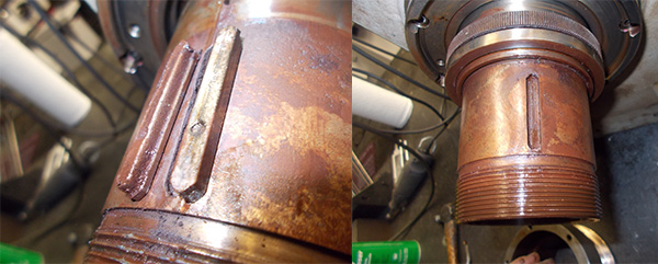 Tsugami spindle repair. Sever fretting is a strong indicator of loose fit and the need for GPG