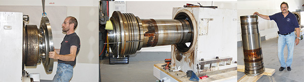 Removing an outer ring from an Okuma LOC lathe spindle.Turning Centers and Lathes Spindle Repair.