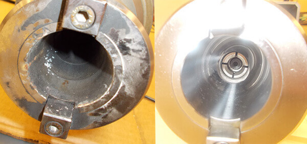 Saccardo-VS14-Spindle-taper-before-and-after-repair