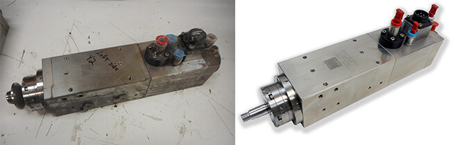 Disco NCP00032 Air bearing spindle repair and rebuild_before and after job IA1723