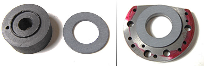 Spindle repair and rebuild_axial bearing material cut and bonded