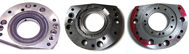 Spindle repair and rebuild_axial bearing_damaged and removed