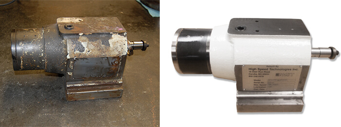 Nachi Fujikoshi spindle repair and rebuild_before and after