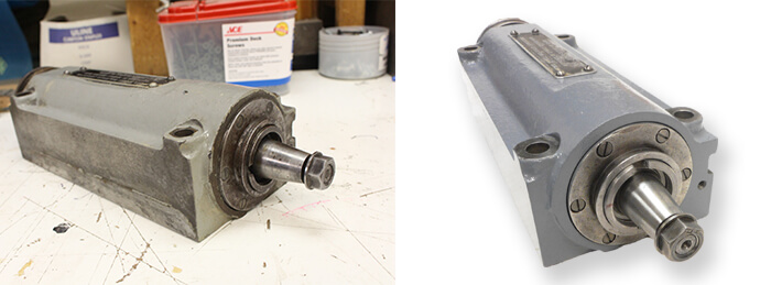 Brown and Sharpe Spindle Repair and Rebuild_before and after