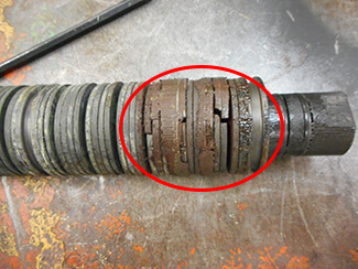 Mitsubishi spindle repair and rebuild_broken spindle drawbar springs