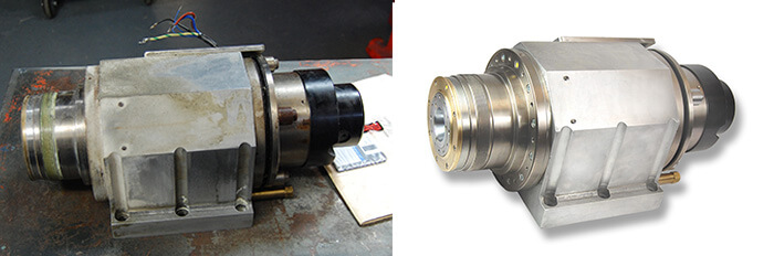 CMS GR-3397 spindle repair and rebuild_before and after