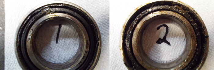 Colombo Spindle Repair and Rebuild_contaminated bearings