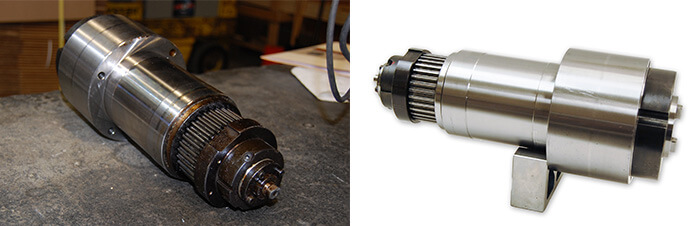Chevalier Spindle Repair and Rebuild_before and after