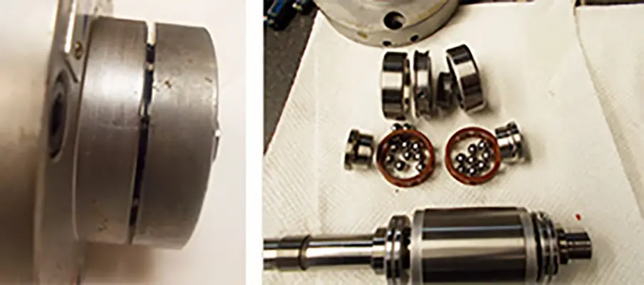 Seiko-Seiki-Spindle-Repair-and-Rebuild_in-stages-of-disassembly